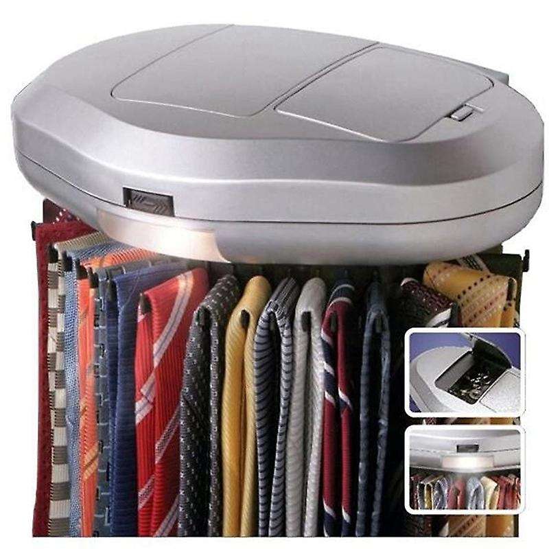 Electric Motorised Tie Rack Automatic Revolving Tie Rack and Belt Rack Holds Up to 30 Ties, Revolvin