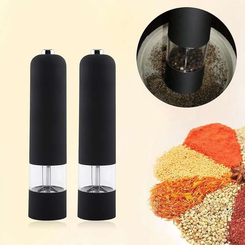 Electric Pepper Salt Spice Grinder Kitchen Tool Multi-Use Black Pepper Grinder Gadget Black