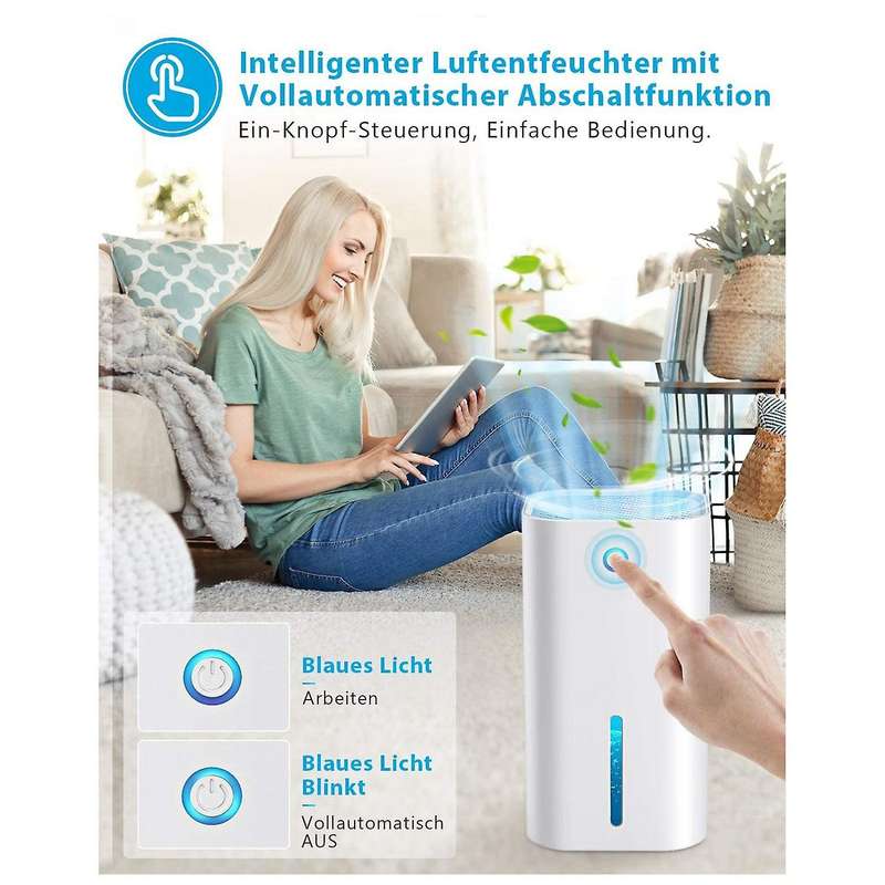 Electric Portable Dehumidifier,1000ml Mini Quiet Air Dryer, Electric Dehumidifier for Bedroom Bathr