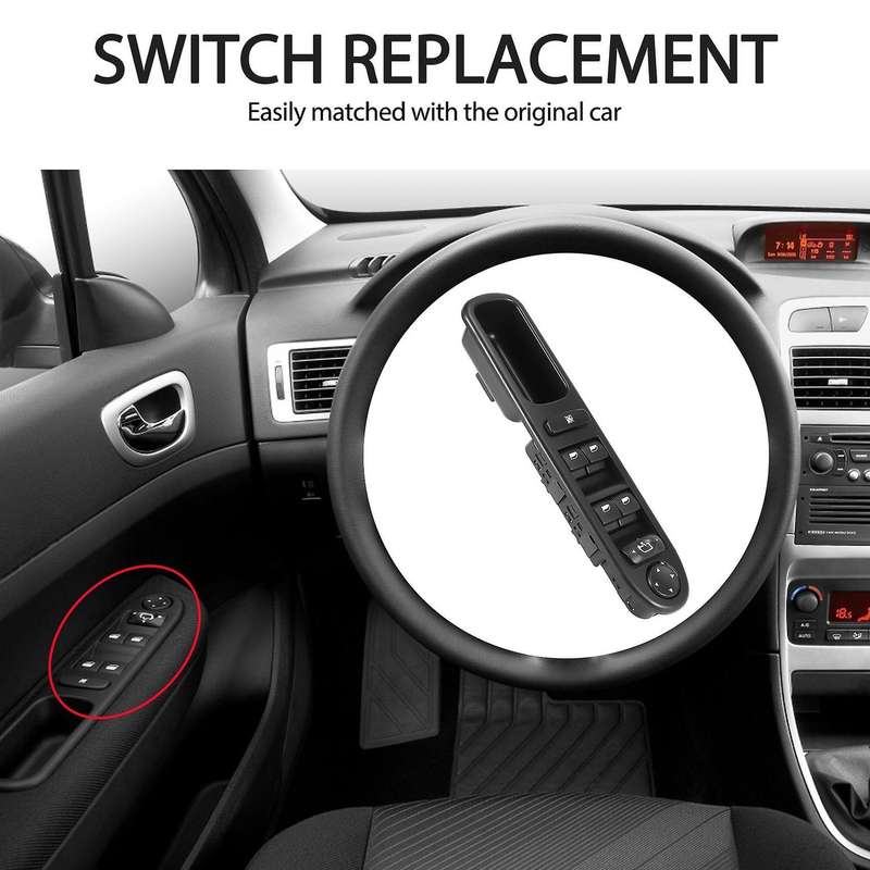 Electric Power Window Switch Fit Compatible 2002-2014 Peugeot 307 6554.kt