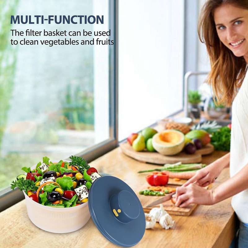 Electric Salad Spinner - Lettuce Vegetable Dryer, Usb Rechargeable, Quick Drying Lettuce Fruit Spinn