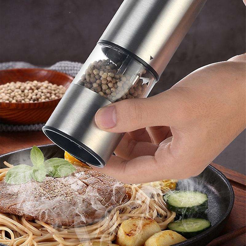 Electric Salt and Pepper Grinder Mill Stainless Steel Pepper Spices Mill Cutter Kitchen Seasoning T