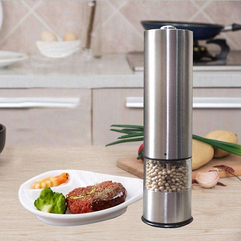 Electric Salt and Pepper Grinder Mill Stainless Steel Pepper Spices Mill Cutter Kitchen Seasoning T