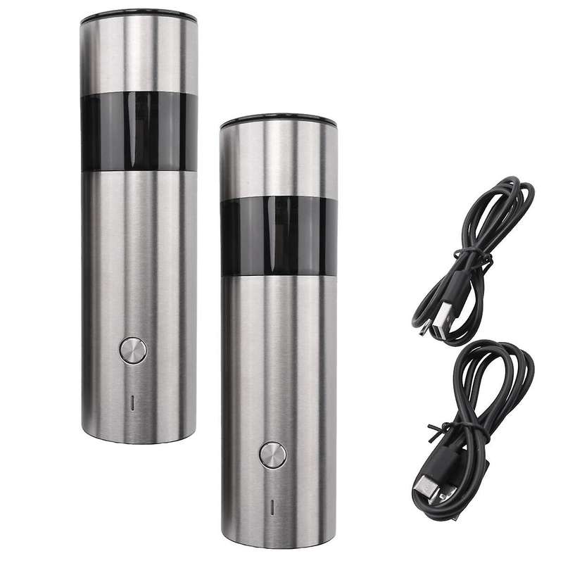 Electric Salt and Pepper Grinder, Pepper Mill, Automatic Salt and Pepper Grinder Set with Adjustable