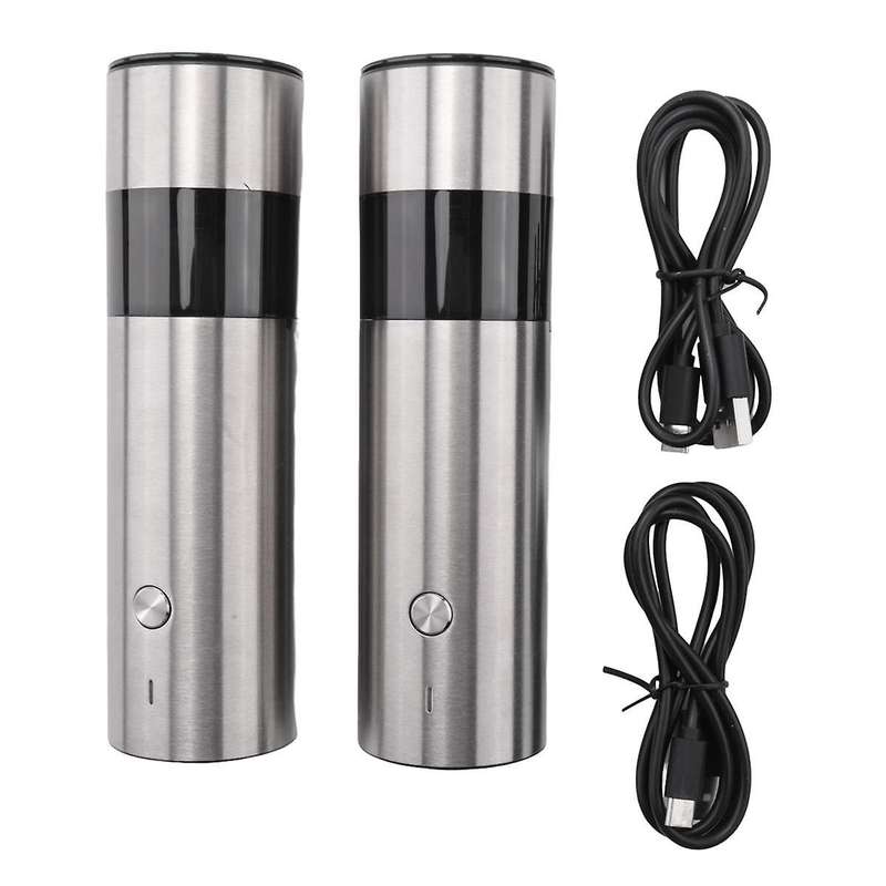 Electric Salt and Pepper Grinder, Pepper Mill, Automatic Salt and Pepper Grinder Set with Adjustable