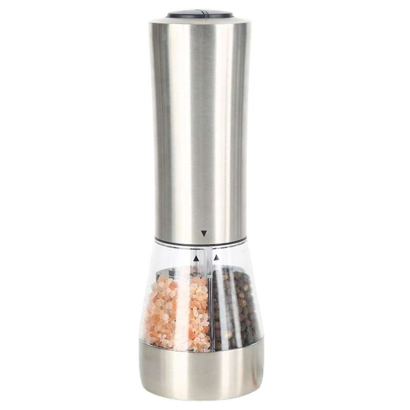 Electric Salt and Pepper Grinder Set, Refillable 2 In 1 Electric Salt and Pepper Grinder with Adjust