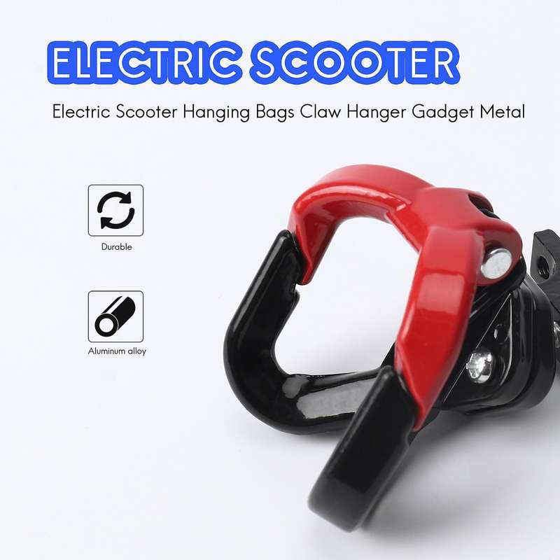 Electric Scooter Aluminum Bags Double Hook for Max G30 Scooter Hanger Gadget Claw Red