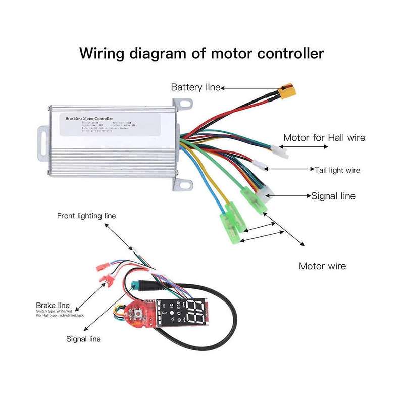 Electric Scooter Dashboard for LENZOD Metal Scooter Replacement Circuit Board with Clear Data Displa