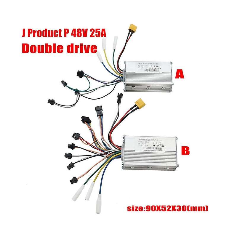 Electric Scooter Dual Drive Controller Jp 48v 52v 60v 25a 50a Brushless Controller Ab Front Rear Dr