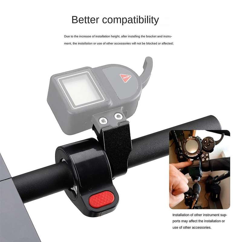 Electric Scooter Display Aluminum Fixed Bracket for 22mm Diameter Handlebar Display Parts Red