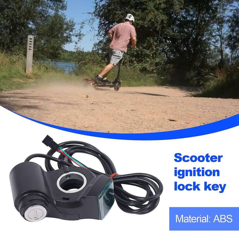 Electric Scooter Ignition Lock Key Cylinder Switch Lock Electric Scooter Replacement Accessories fo