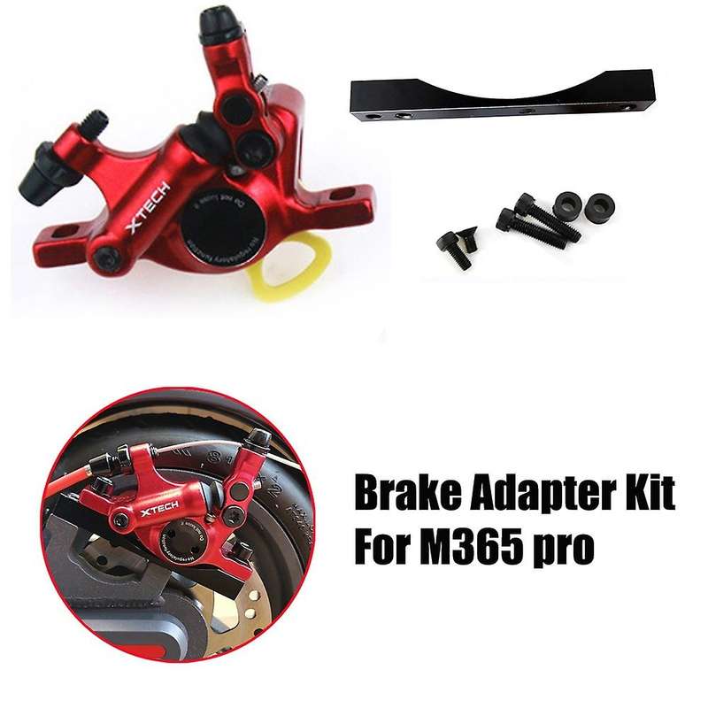 Electric Scooter Hydraulic Brake Adapter Kit Aluminum Piston Parts for M365 Pro Black & Red