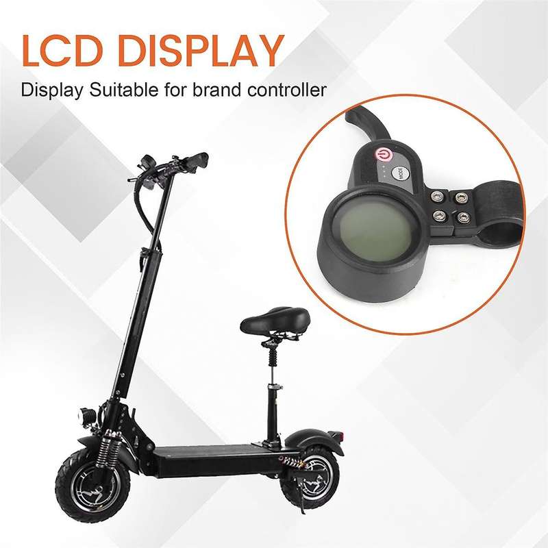 Electric Scooter LCD Screen with Accelerator Use for 10Inch Electric Display,52V