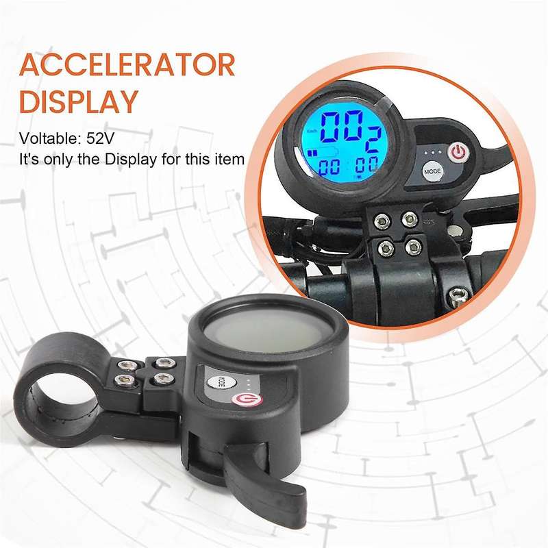 Electric Scooter LCD Screen with Accelerator Use for 10Inch Electric Display,52V