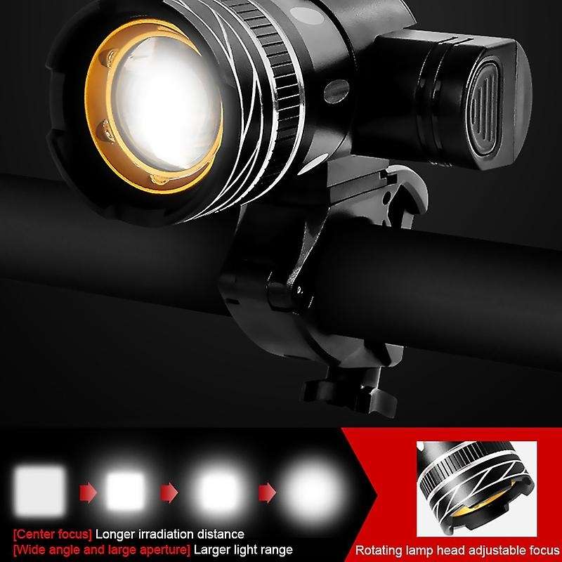 Electric Scooter LED Headlight USB Rechargeable Fog Lamp for M365 Pro T6 Spotlight, 1200MAh