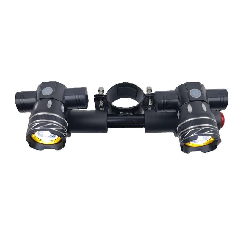 Electric Scooter LED Headlight USB Rechargeable Fog Lamp for Max G30 ES2 ES4 T6 Spotlight, 1200MAh