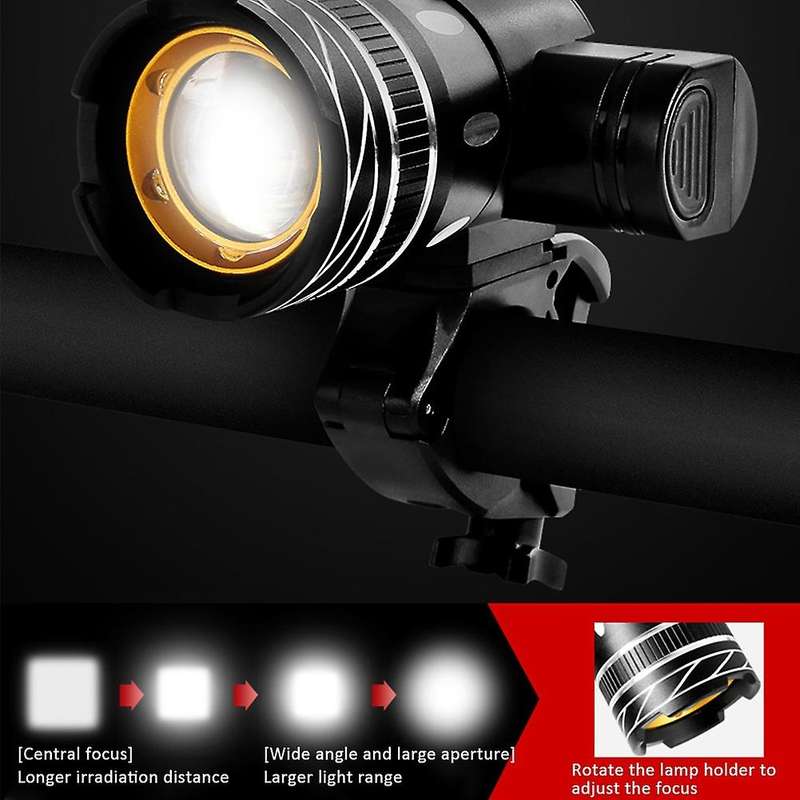 Electric Scooter LED Headlight USB Rechargeable T6 Spotlight Fog Lamp for M365 /Pro
