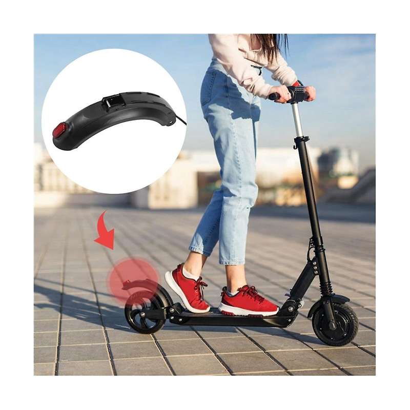 Electric Scooter Rear Mudguard Wing + Tail Lamp,scooter Skateboard Parts E