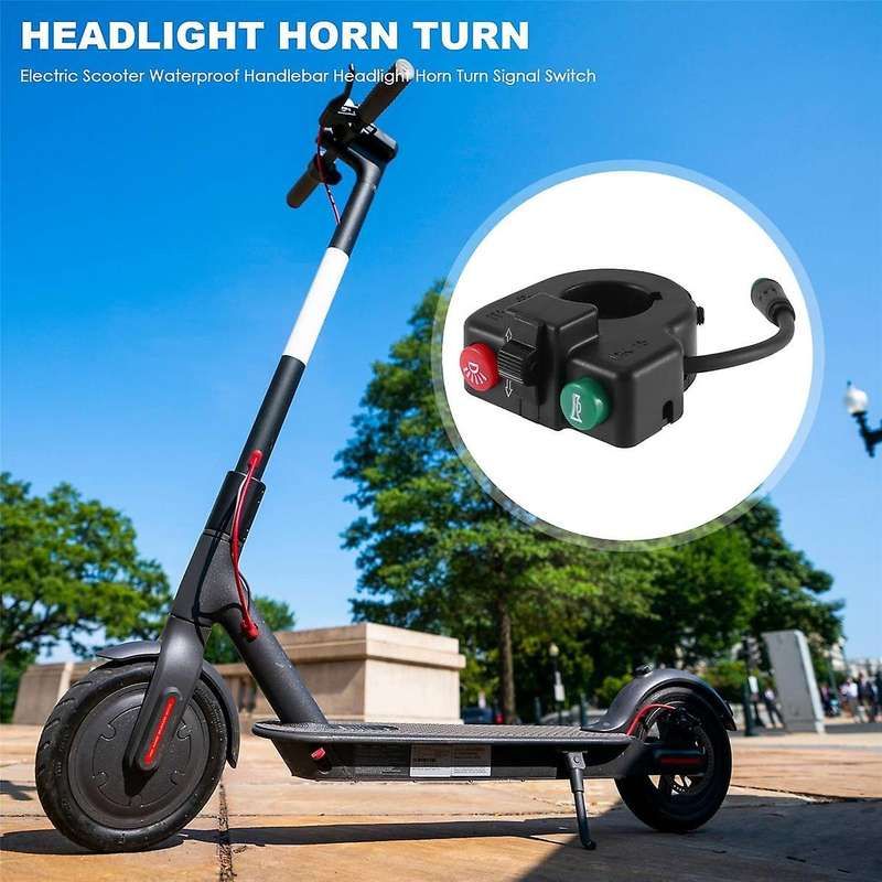 Electric Scooter Waterproof Handlebar Headlight Horn Turn Signal Switch for /PRO Electric