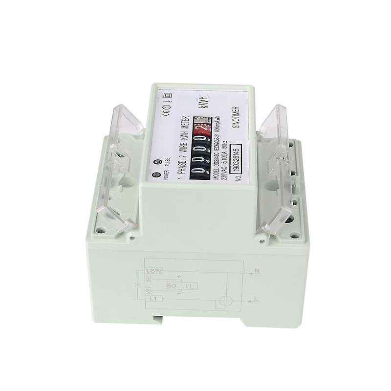 Electric Single Phase Two Wire Ac 220v 100a Energy Meter Kwh Counter Consumption Analog Electricity