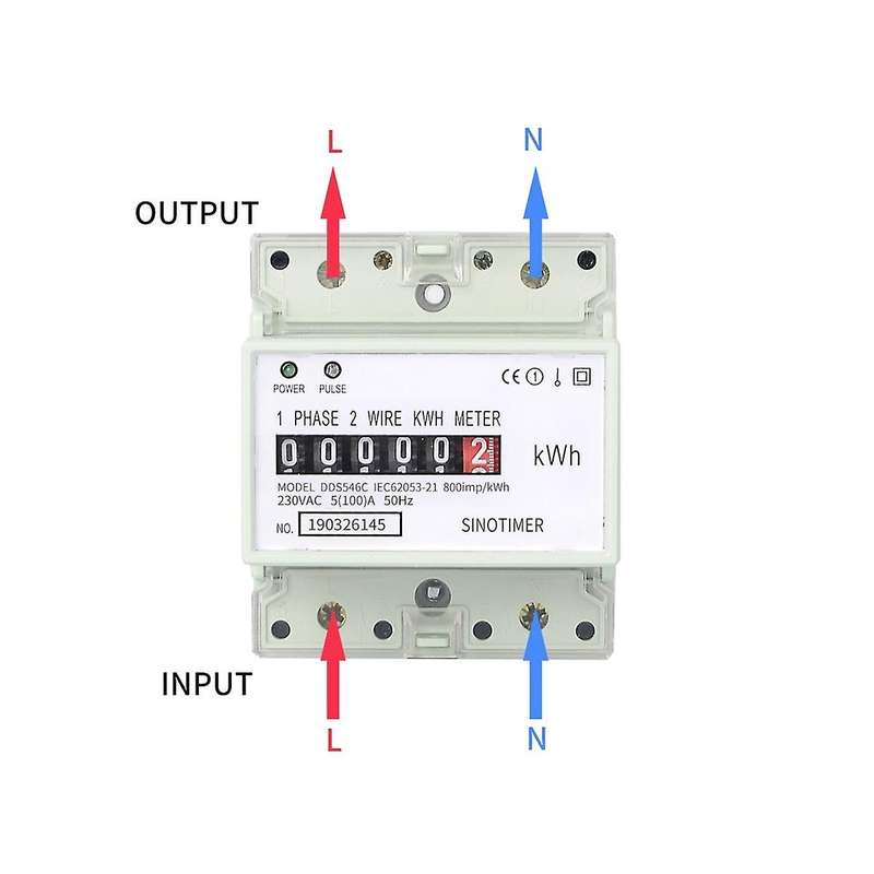 Electric Single Phase Two Wire Ac 220v 100a Energy Meter Kwh Counter Consumption Analog Electricity