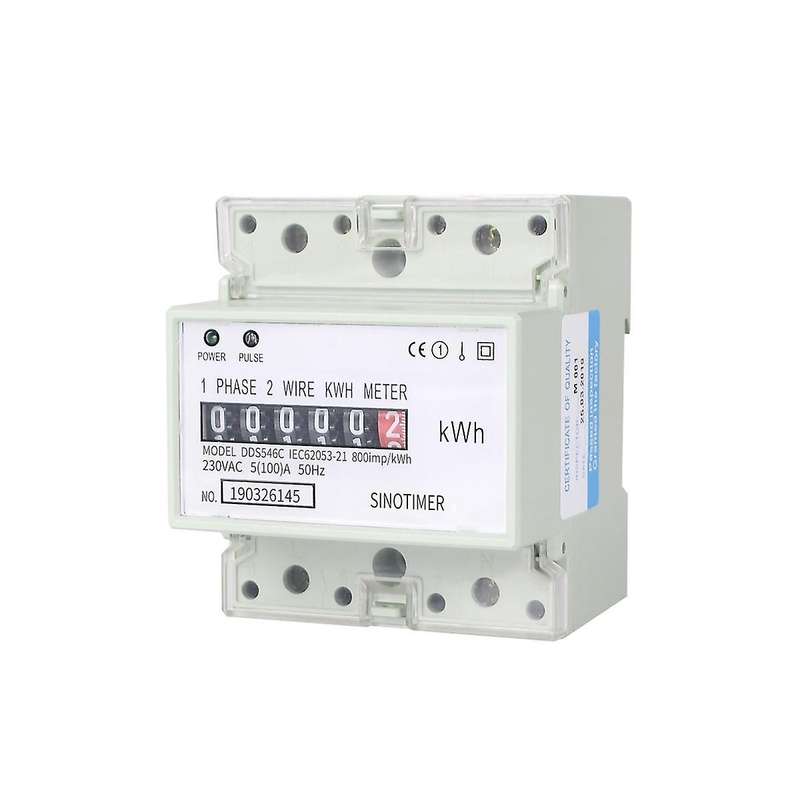 Electric Single Phase Two Wire Ac 220v 100a Energy Meter Kwh Counter Consumption Analog Electricity