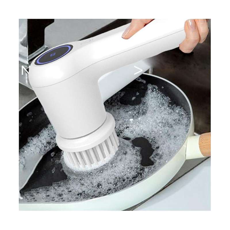 Electric Spin Scrubber, Bathroom Scrubber with Replaceable Brush Head Kitchen Scrubber Cleaning Brus