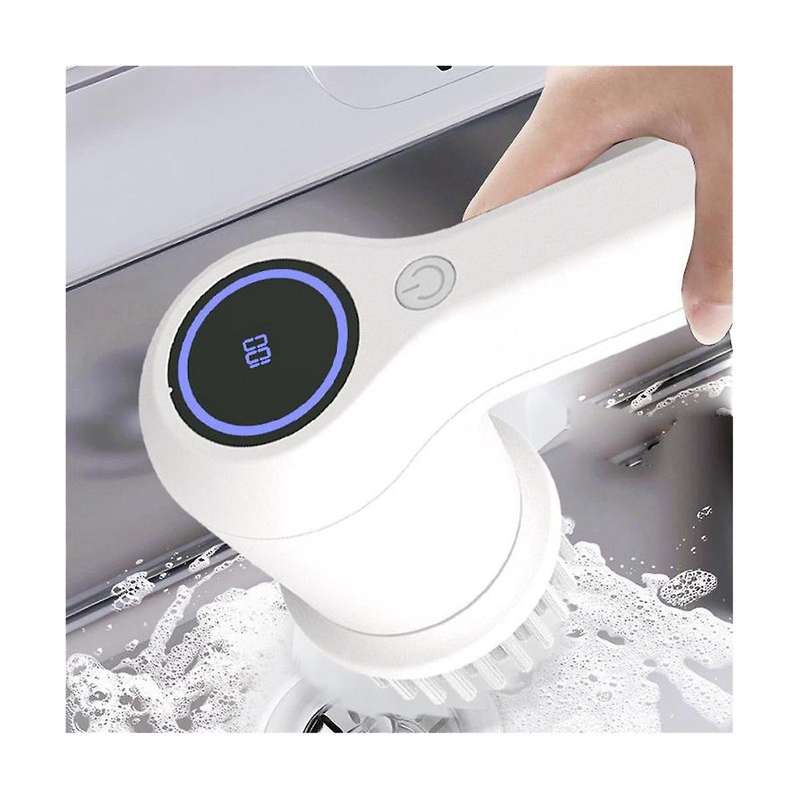 Electric Spin Scrubber Power Scrubber Cordless Electric Shower Scrubber with Led Display for Bathro