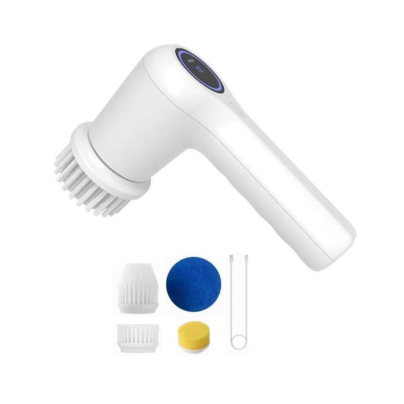 Electric Spin Scrubber Power Scrubber Cordless Electric Shower Scrubber with Led Display for Bathro