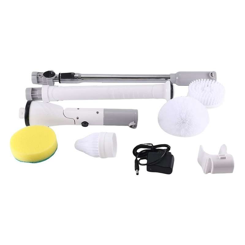 Electric Spin Scrubber, Shower Cleaning Brush Adjustable Extension Arm, Cordless Cleaning Brush For