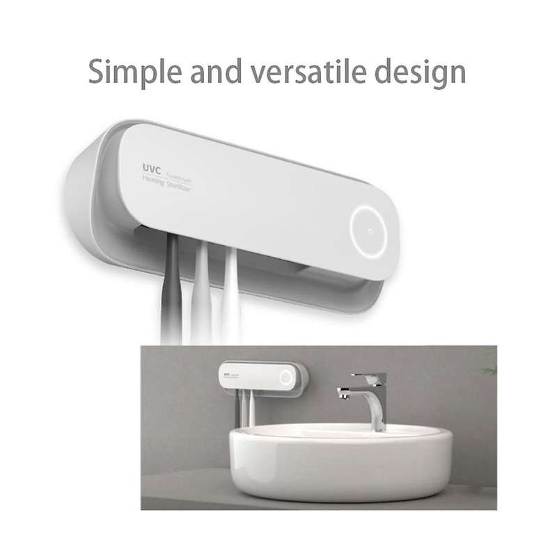 Electric Toothbrush Uv Sterilization Drying Holder Wall Mounted for Bathroom Organizer Accessories w