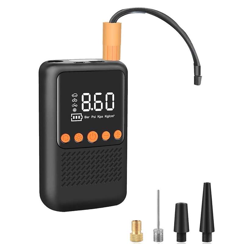 Electric Tire Inflator Portable Air Compressor - Cordless Air Pump Tires - Bicycle Pump with Air Pre
