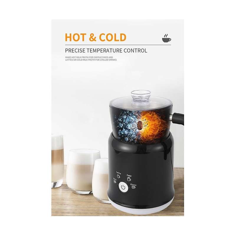 Electric Steamer: Hot and Cold Machine Automatic Milk Steamer and Frother for Latte Us Plug