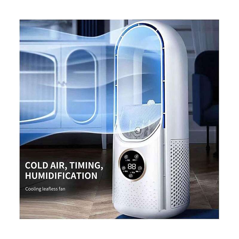 Electric Usb Multifunctional Leafless Fan Household Desktop Humidification Fan Timing Air Condition