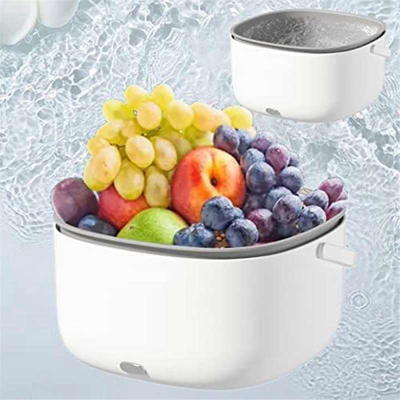 Electric Vegetable Washing Basket Kitchen Multi-function Double-layer Fruit and Vegetable Drainer Fr
