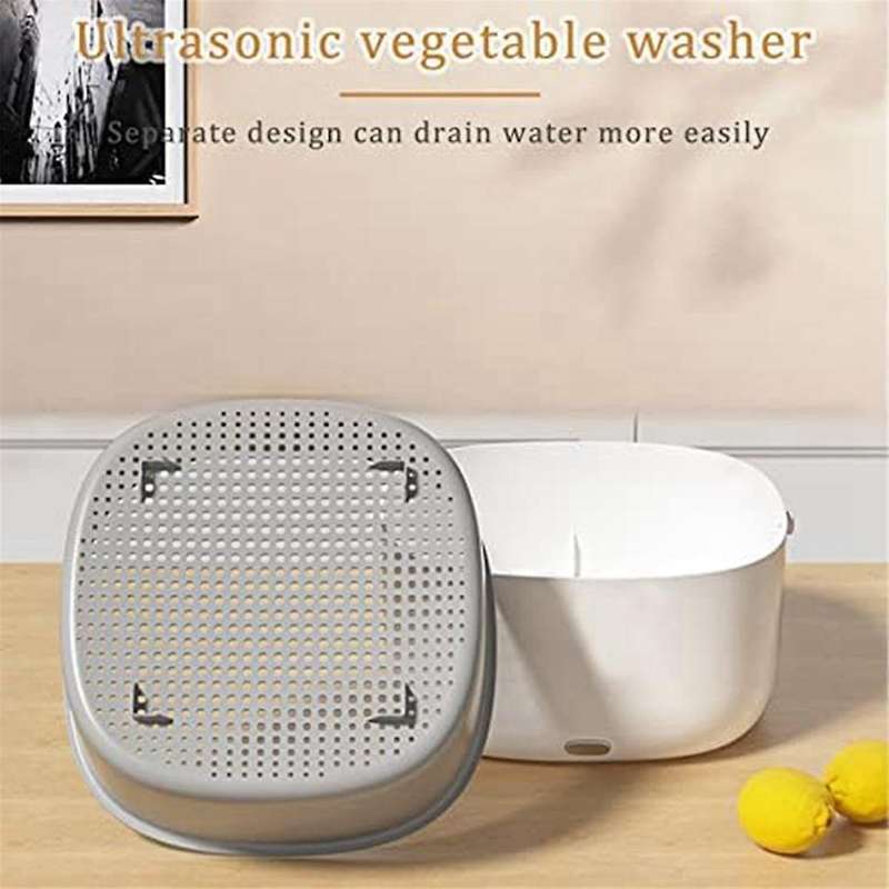 Electric Vegetable Washing Basket Kitchen Multi-function Double-layer Fruit and Vegetable Drainer Fr