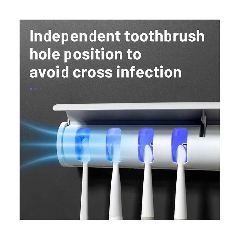 Electric Uv Toothbrush Sterilizer Holder Automatic Induction Wall Mount Holder Bathroom Accessories