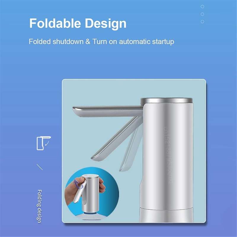 Electric Water Gallon Pump Foldable Automatic Water Dispenser Rechargeable Desktop Smart Drinking Wa