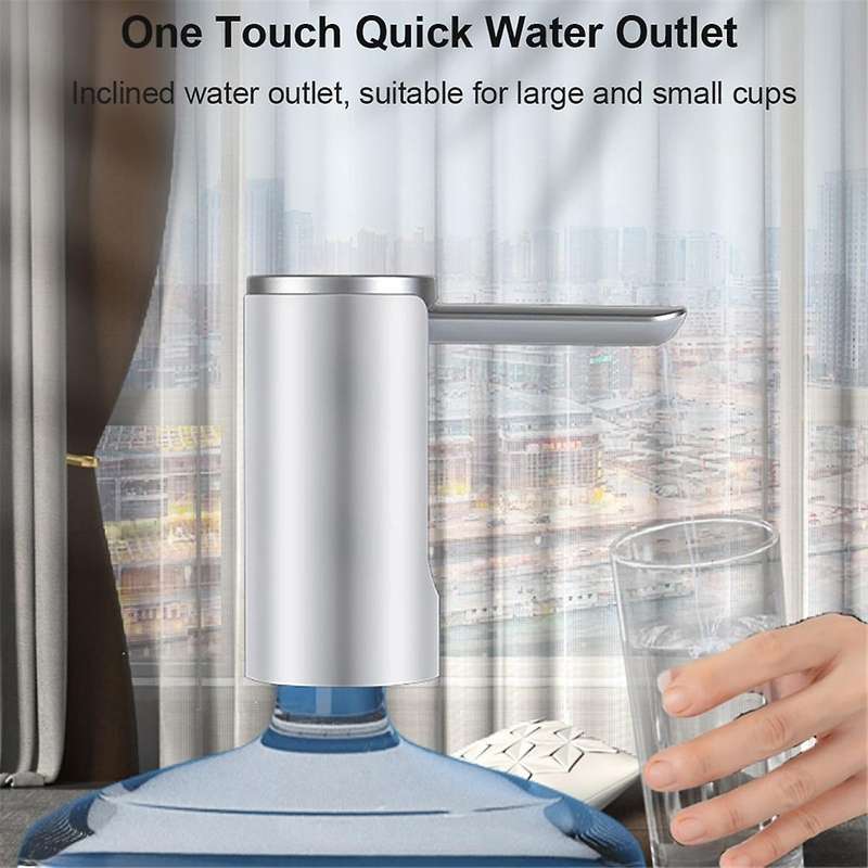 Electric Water Gallon Pump Foldable Automatic Water Dispenser Rechargeable Desktop Smart Drinking Wa