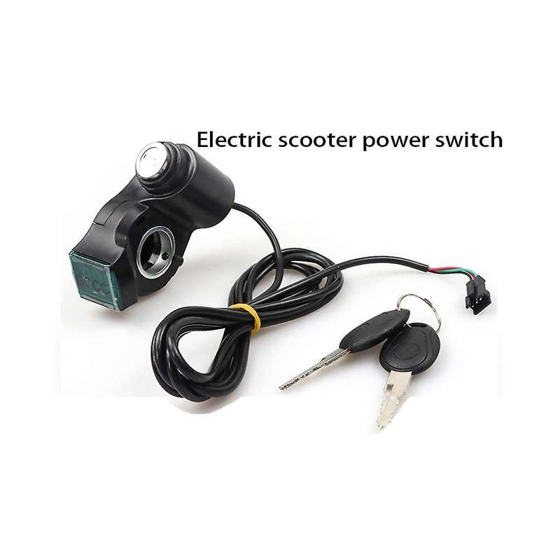 Electric Vehicle Thumb Throttle Voltmeter Key Switch Off Door Lock for Electric Scooter