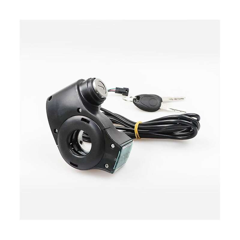 Electric Vehicle Thumb Throttle Voltmeter Key Switch Off Door Lock for Electric Scooter
