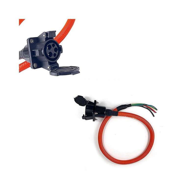 Electric Vehicle Adapter 32a Sae J1772 Ac Charging Socket with Bellows New Energy Electric Vehicle C