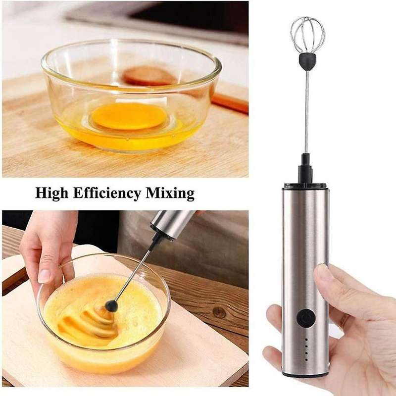 Electric Whisk USB Recharge Three Speed Adjustment Kitchen Cooking Tools Bubbler Egg Cream Sauce Sti