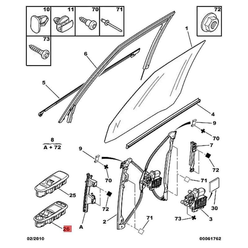 Electric Window Lift Switch 6554yc 6554. for C4 Mpv 2006-2013 96639382zd Master Window Control Butt