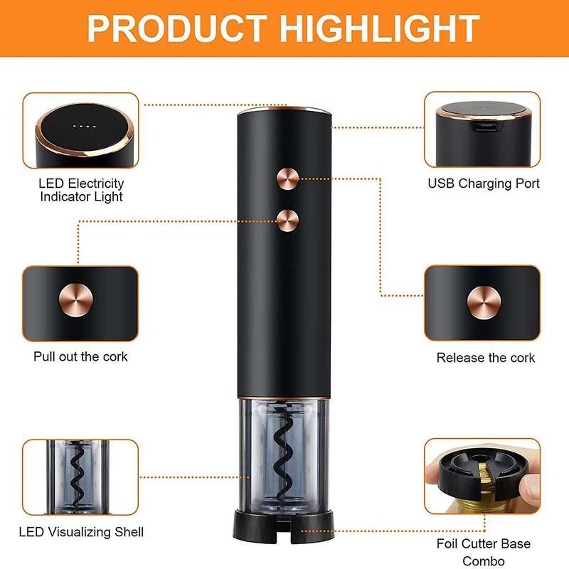 Electric Wine Bottle Opener,Rechargeable Automatic Corkscrew Wine Opener,for Home,Party,Bar,Restaura