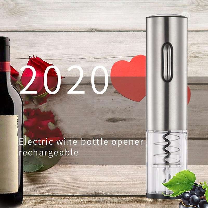 Electric Wine Bottle Opener Stainless Steel Automatic Corkscrew Opener Puller Kit ,Foil Cutter +Vacu