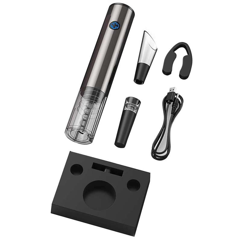 Electric Wine Opener 6 in 1 Set, Automatic Electronic Wine Bottle Rechargeable Opener,Wine Opener wi