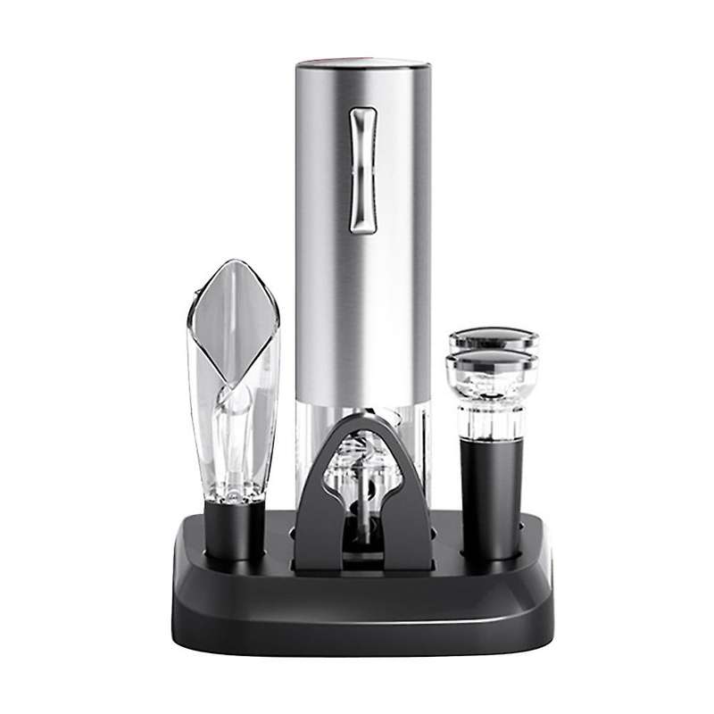 Electric Wine Corkscrew with Reusable Stainless Steel Cordless Electric Wine Corkscrew Set with Char
