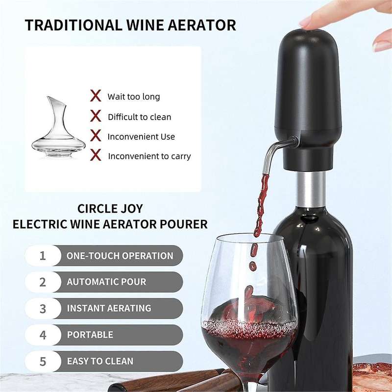 Electric Wine Opener Set 4-In-1 Wine Set with Rechargeable Wine Opener, Rechargeable Wine Aerator Po