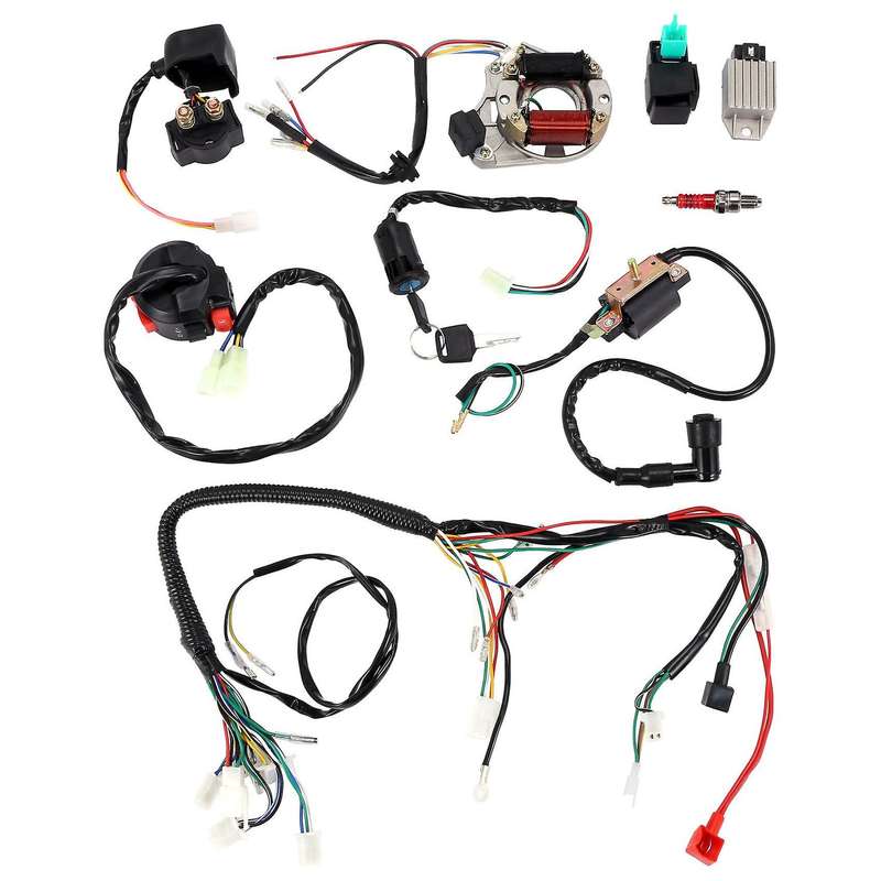 Electrics Stator Coil Wiring Harness Solenoid Relay for 4stroke Atv 50cc 70cc 110cc 125cc Pit Dirt